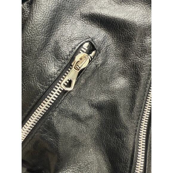 Vintage 90's Vera Pelle Motorcycle Suede Leather Jacket Size S Made in Italy - Picture 12 of 12